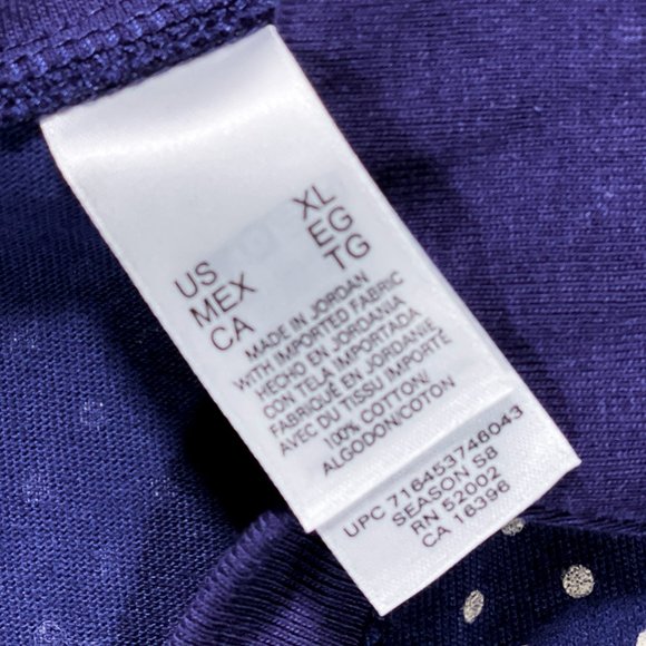 First Issue A Liz Claiborne Company Missy 3/4 Sleeve Polkadot Top Size XL - Picture 3 of 12